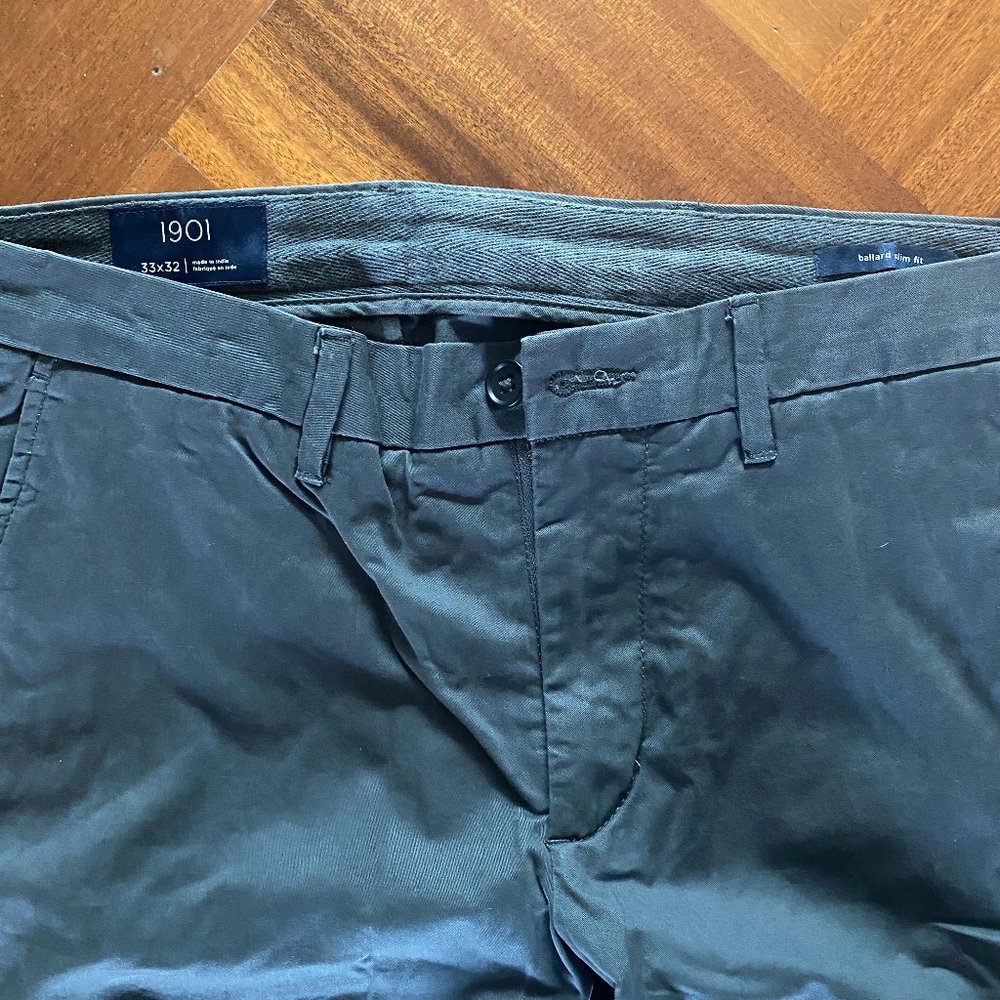 1901 Ballard Slim Fit Charcoal Gray Chino